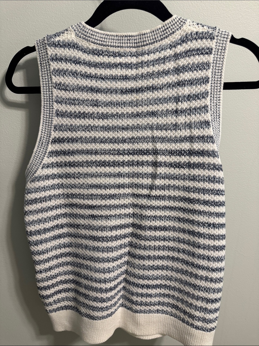 J. Crew Navy and White Striped Knit Sleeveless Sweater - Picture 4 of 5